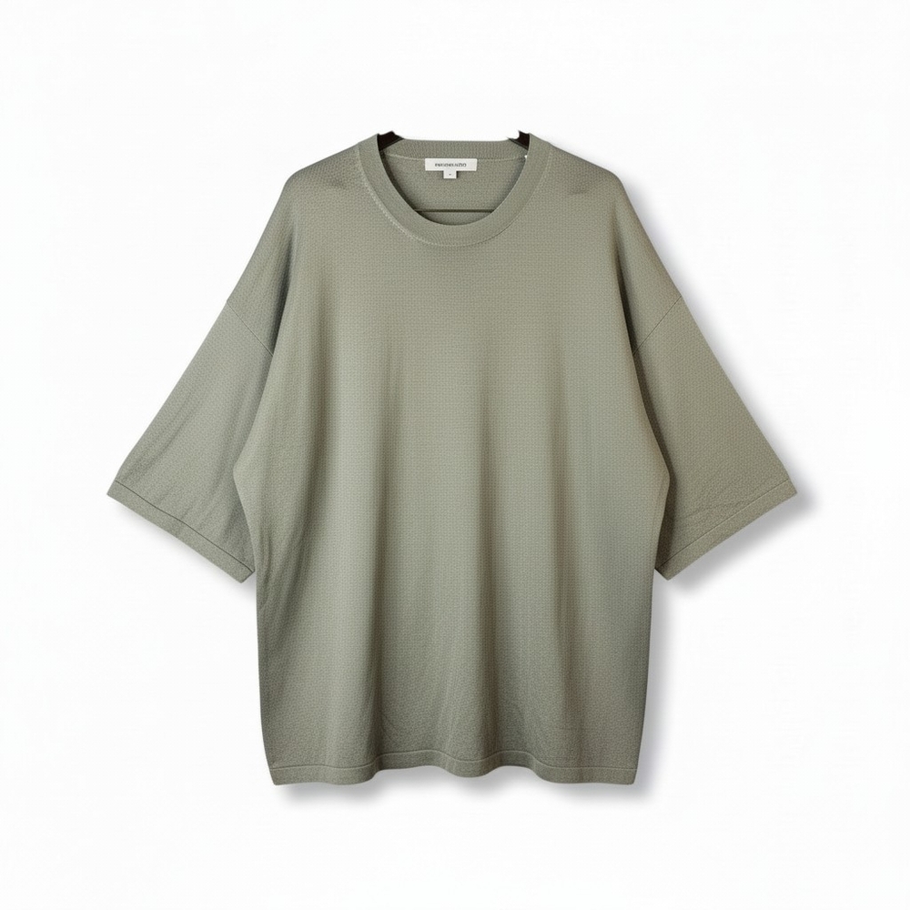 Pronto Uomo Olive Silk Knit T Shirt Mens 3XL Short Sleeve Crewneck